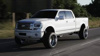 Lifted F-150 on 24x14 JTX FORGED WHEELS