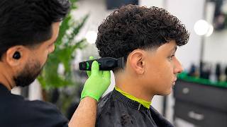 CRISPY Low Taper CURLY Trim Tutorial