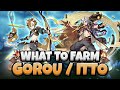 Arataki Itto and Gorou Farming Guide in 3 MINUTES !!! How to Prepare for 2.3 - Genshin Impact