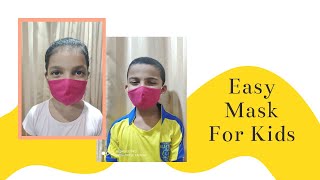 Easy Face Mask for 5 to10 Years Old kids/ കുട്ടികൾക്ക് എളുപ്പത്തിൽ തയ്യാറാക്കാം മാസ്ക്/Sabeen Sarahs