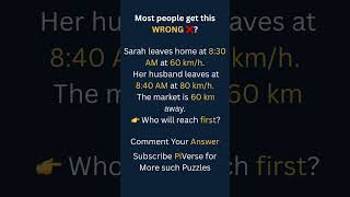 Time and Distance Maths Puzzle #maths #piverse #puzzle #brainexercise #mathstricks #speed