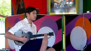 Danny guitar Hero Phenom Playing Through The Fire And Flames At Six Flags