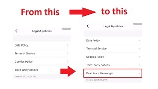 Where is the deactivate button? How to deactivate Messenger (2020)
