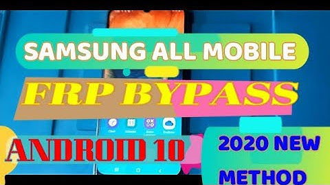 All Samsung FRP Bypass 2020 Android 10/Samsung All Google Lock Bypass/NO SIM PIN/WITHOUT PC