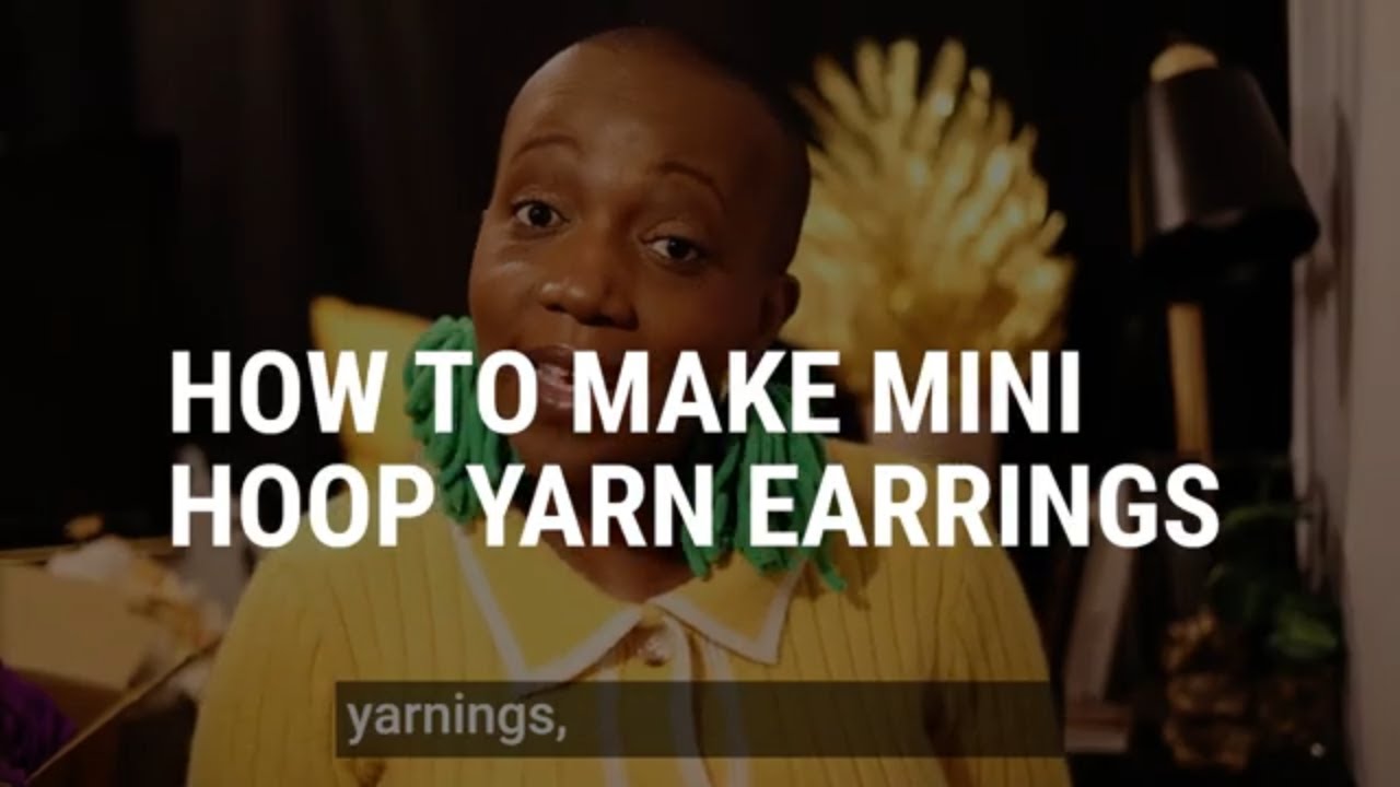 How To Make Yarn Earrings  With A Keyrings - Mini Hoops