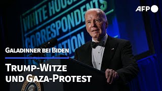 Gala-Dinner bei Biden: Trump-Witze und Gaza-Protest | AFP