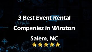 3 Best Event Rental Companies in Winston Salem, North Carolina 2024 | Party Rentals