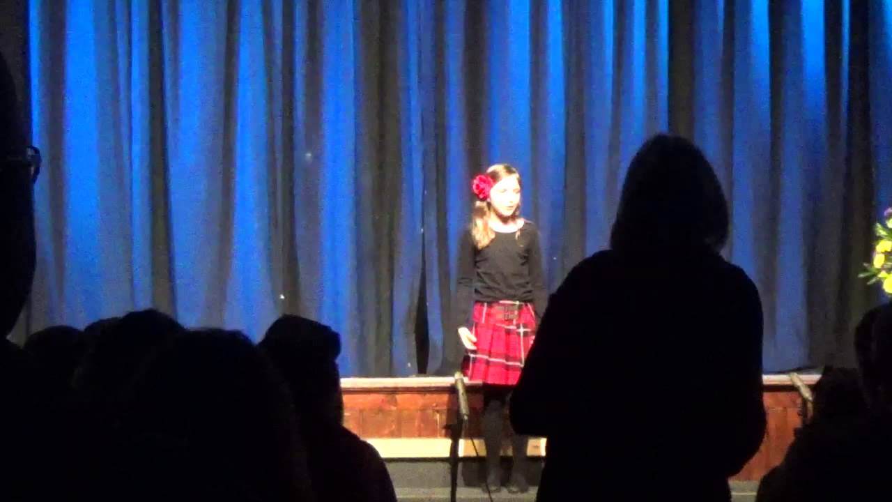 Lola Macdonald Reading A Poem At Newmarket College Awards Evening Nov