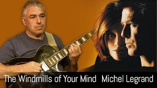 Video thumbnail of "The Windmills of Your Mind - fingerstyle acoustic guitar - solo jazz guitar"