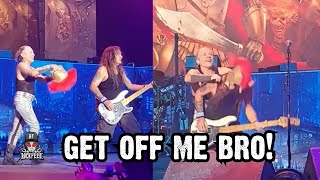 Steve Harris Gets Annoyed with Bruce Dickinson During Iron Maiden Show