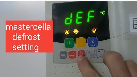 mastercella defrost setting | coldroom defrost setting