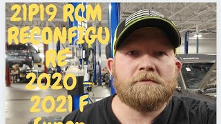 21P19 RCM Reprogram 2020 - 2021 F Super Duties - Event Data Logger Enable