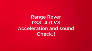 Range Rover P38 | 4.0 naturally aspirated V8 | Acceleration and sound check | Pakistan Range Rover P38 4 0 V8 Sport Mode Acceleration