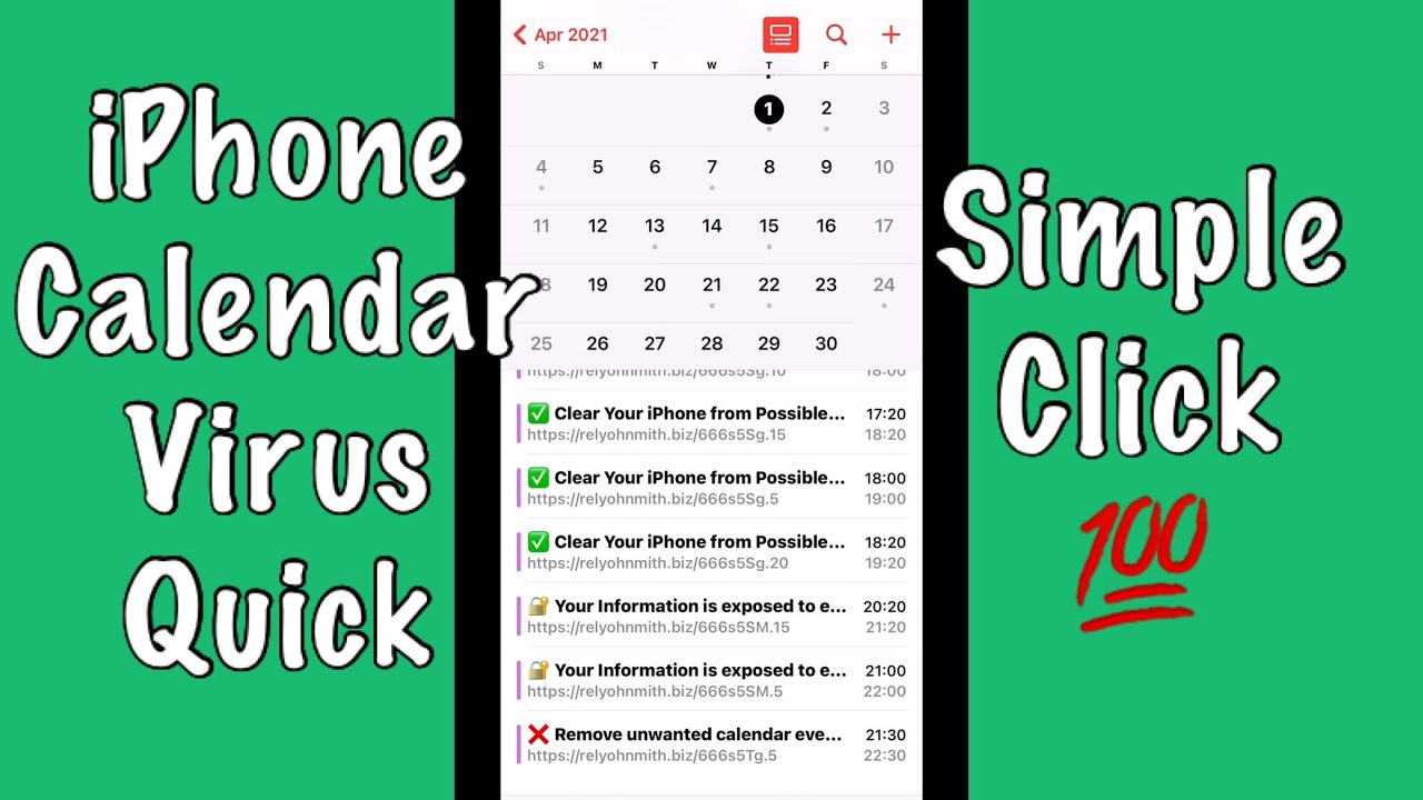 iPhone Calendar Virus Problem How to remove virus from iPhone ? YouTube