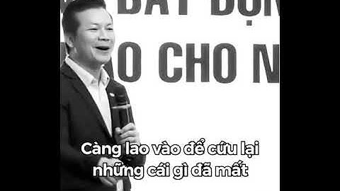 Triết lí thật đáng suy ngâm của shark hưng mà ae nên học hỏi.