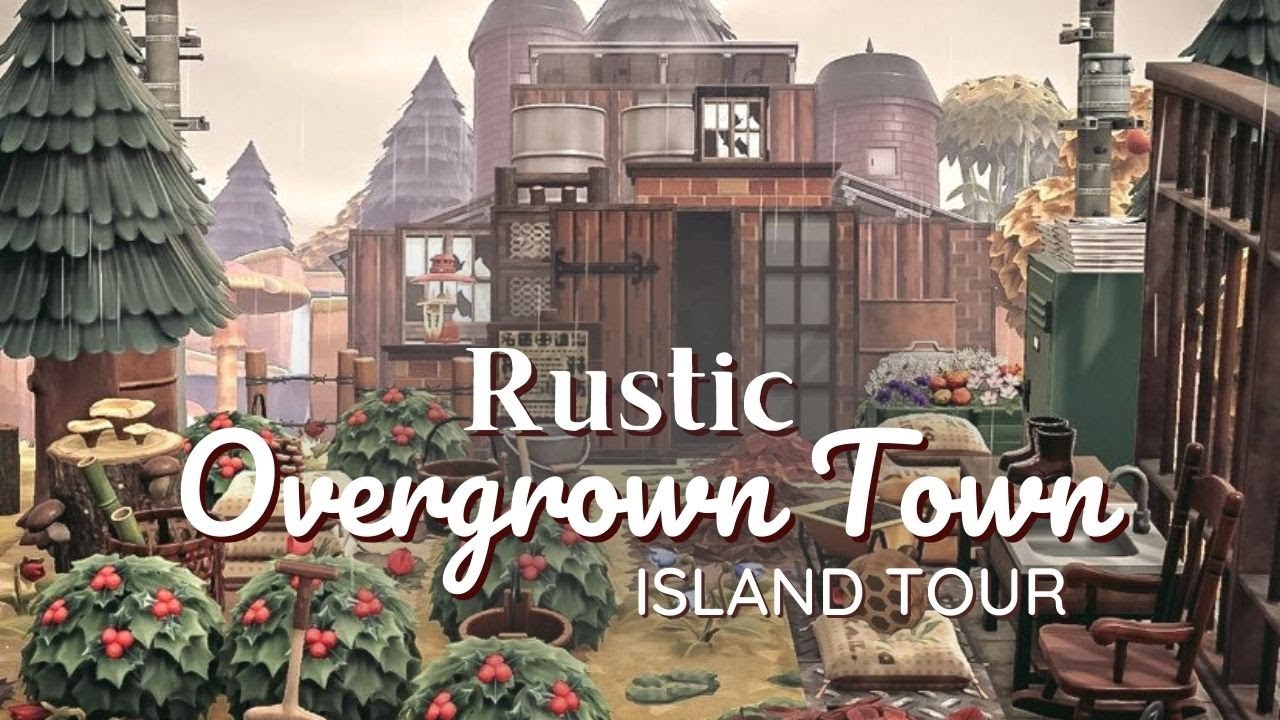 Rustic & Overgrown Town Island Tour Animal Crossing New Horizons YouTube