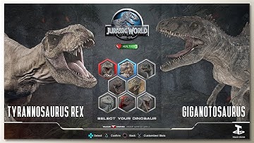 T-rex vs Giga with Healthbars
