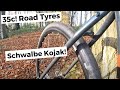 Fitted my gravel bike with the biggest road tyres I've ridden - Schwalbe Kojak 35c