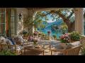 Morning Lake Veranda Jazz Soft Piano Jazz With Flowers And Mountain View For Calm Focus 