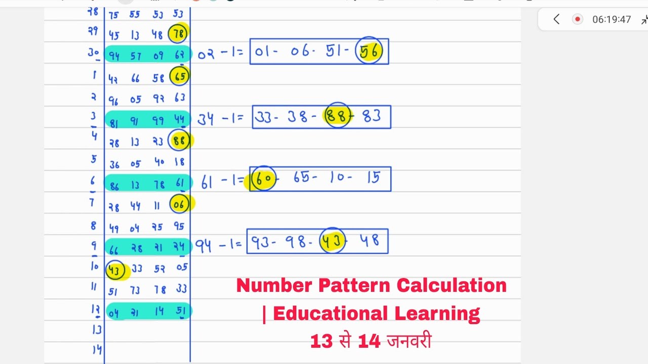 Number Pattern Calculation | Educational Learning