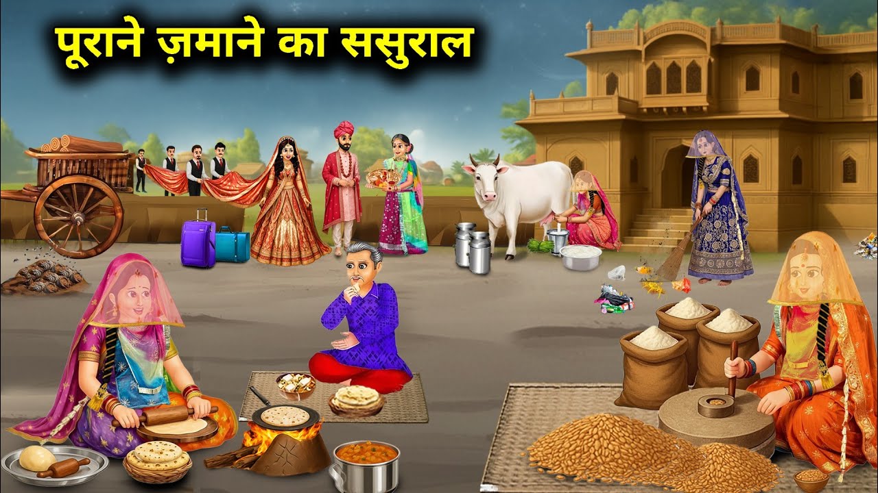 पूराने ज़माने का ससुराल || In -Laws Of Old Age || Cartoon Video || Kahaniyo Ka Pitara