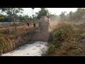 Perfect First Start New Landfill By Skill Dozer Pushing Soil Into Pond Flood With Dump Truck 5ton