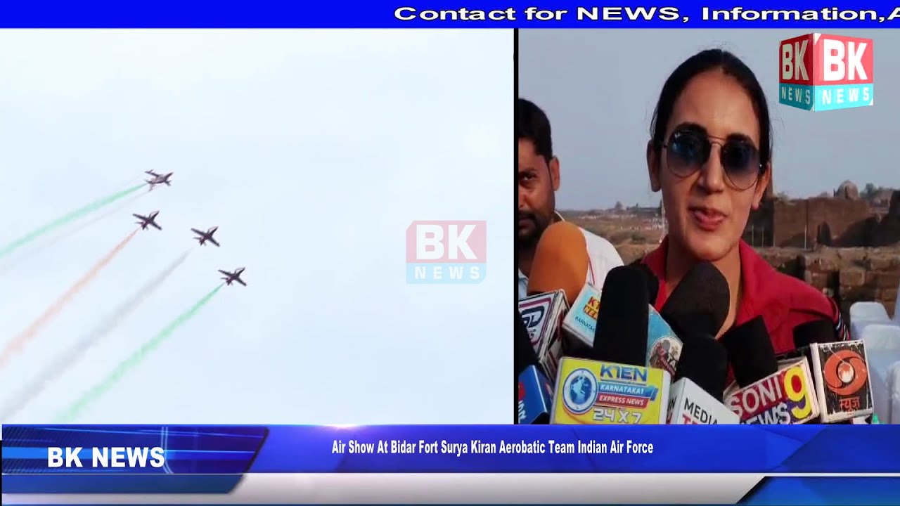 Air Show At Bidar Fort Surya Kiran Aerobatic Team Indian Air Force/BK NEWS BASAVAKALYAN