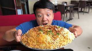 MASSIVE BIRYANI (Spicy Rice) & Insane Chicken Kebab in Hyderabad India