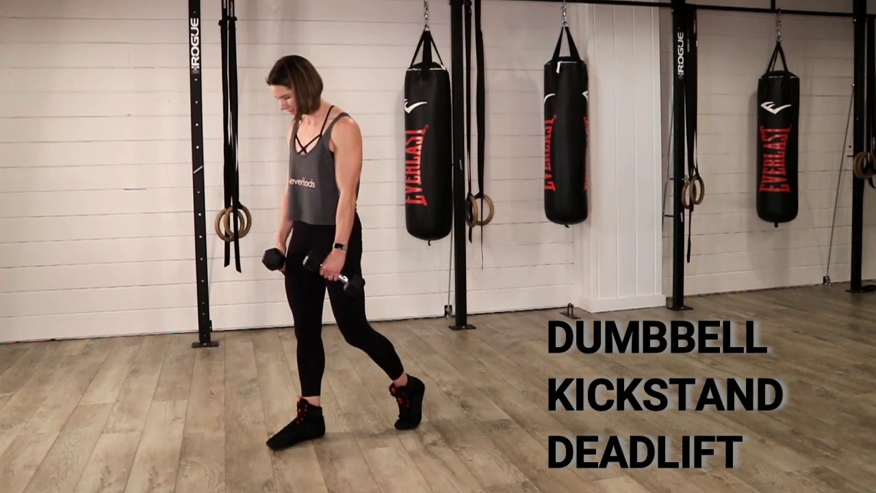 DUMBBELL KICKSTAND DEADLIFT YouTube