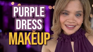 What Makeup Goes With a Purple Dress? | Soft Neutral Glam Tutorial screenshot 5