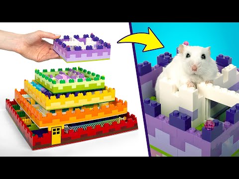 Cách Dựng Mê Cung Lego 5 Tầng Cho Chú Chuột Hamster Thú Cưng Của Bạn! 🐹🧱🎁