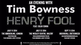Tim Bowness Tour promo video