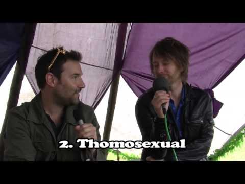 Adam Buxton and Thom Yorke at Latitude Festival