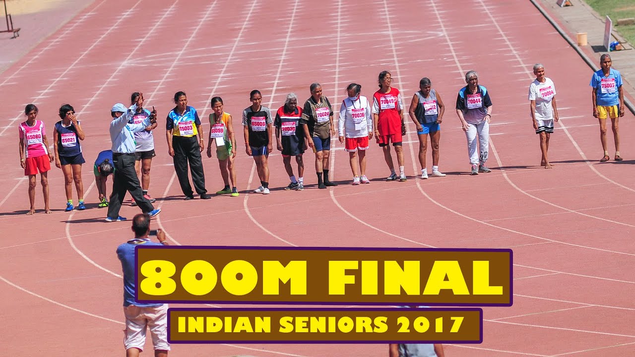 800m final Women age group 55 65 and above 38th National Masters Athletics Championship 2017