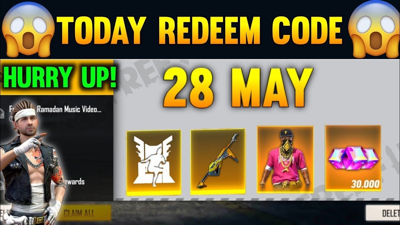 FREE FIRE REDEEM CODE TODAY 28 MAY | FF REDEEM CODE TODAY | FREE FIRE REDEEM CODE TODAY |REDEEM CODE