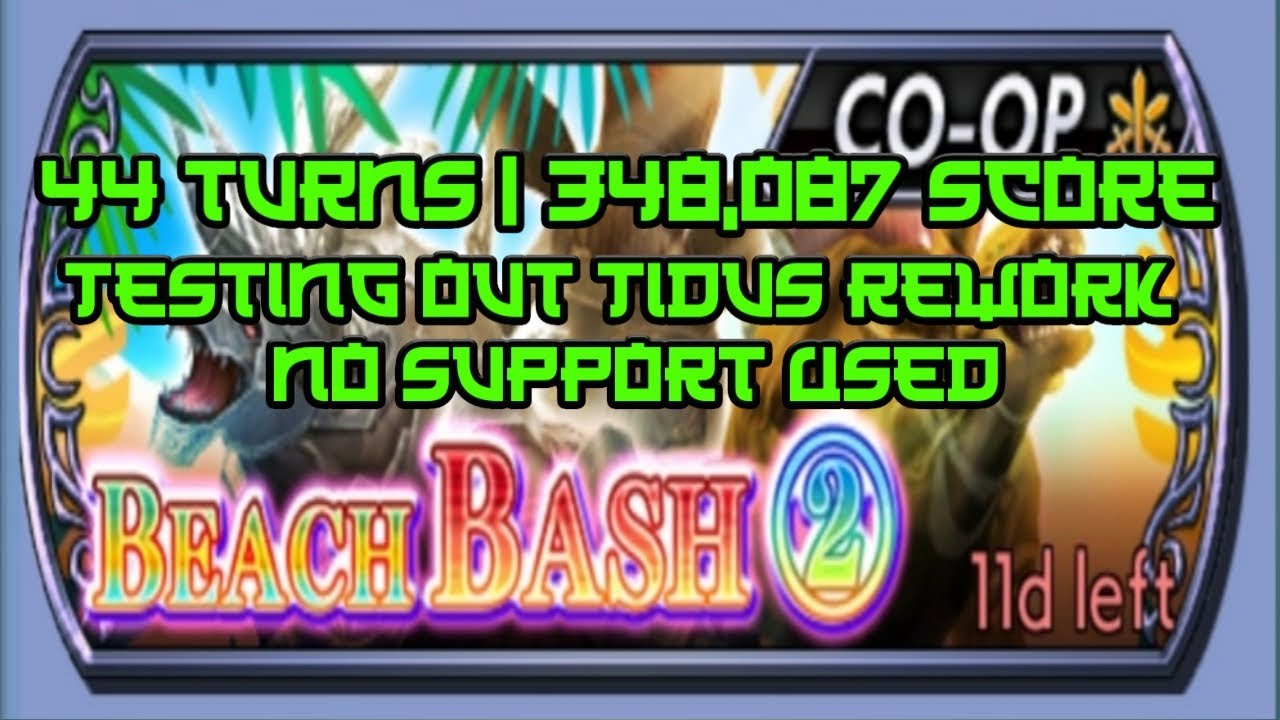 DFFOO GL - Testing out Tidus Beach Bash 2 EX+ (No Support Used) - YouTube