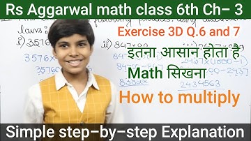 Rs Aggarwal - Exercise 3D - Question Number 6 and 7 - Whole numbers Class 6 - basic math glory
