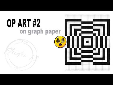 How to Draw Op Art on Graph Paper #2 | step by step tutorial for beginners