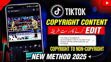 Copyright ©️Videos Editing For Tik Tok Monetization | How To Edit Copyright Video for TikTok