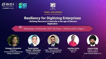 Resiliency for Digitizing Enterprises - Panel Discussion - AISS 2021 - Day 1