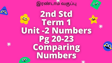 Samacheer Kalvi - Class 2 - Maths - Term 1 - Unit 2  Numbers Answers -Comparing Numbers Pages 20-23