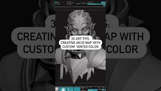 Creating your own ID mask with vertex color in ZBRUSH #3d #art #3dart #3dmodeling