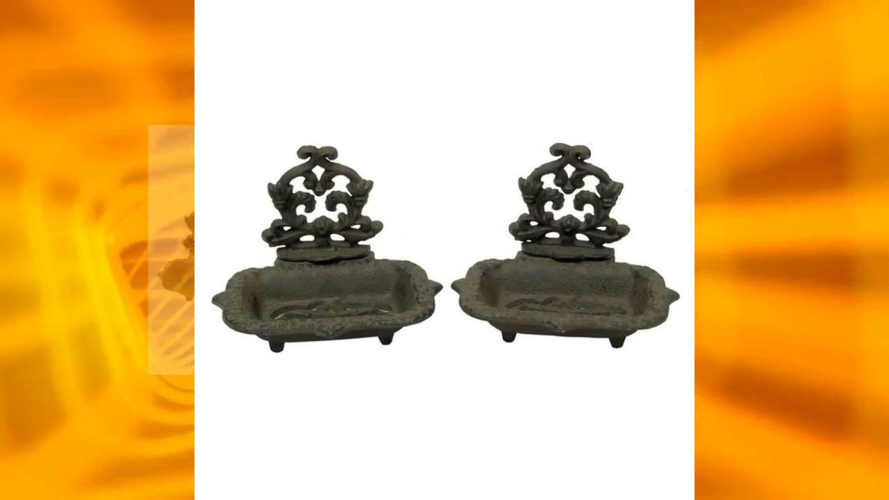 Cast Iron Old Style Victorian Soap Dish Set of 2 at NicheNoire