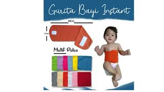 GURITA INSTAN KAOS BAYI WARNA MODEL INSTANT SWADDLE POLOS AKACHAN