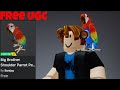 Free UGC Limited! How To Get Big Brother Shoulder Parrot Pet 'Clear' | Roblox | Free UGC