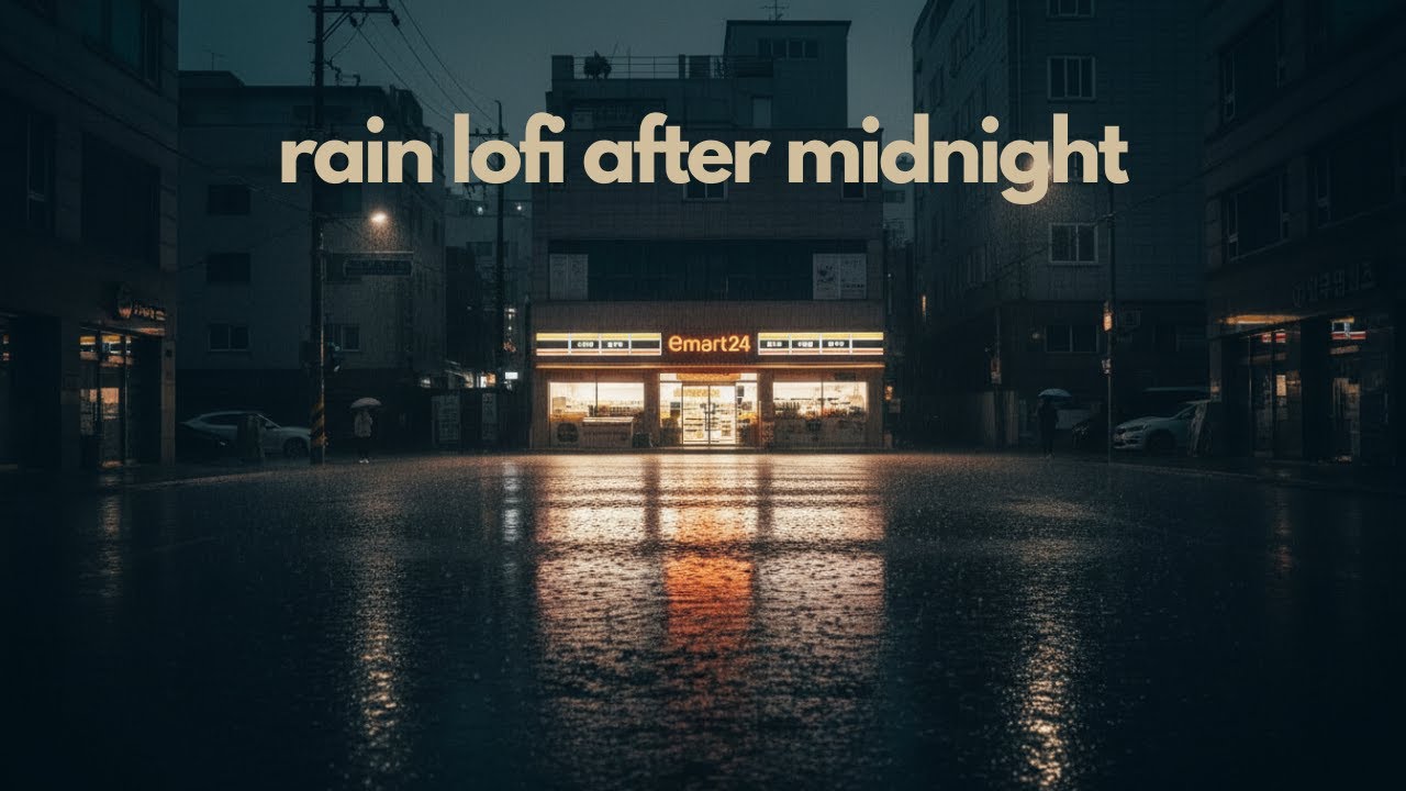 Seoul Quiet After Midnight Rain 🌧️ Lofi to Unravel the Day Softly for Calm Nights Sleep in the Rain