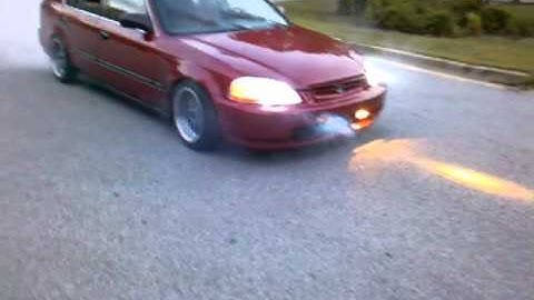 My four door ek burnout open header tri-y