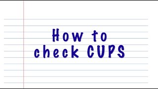 How to Check CUPS