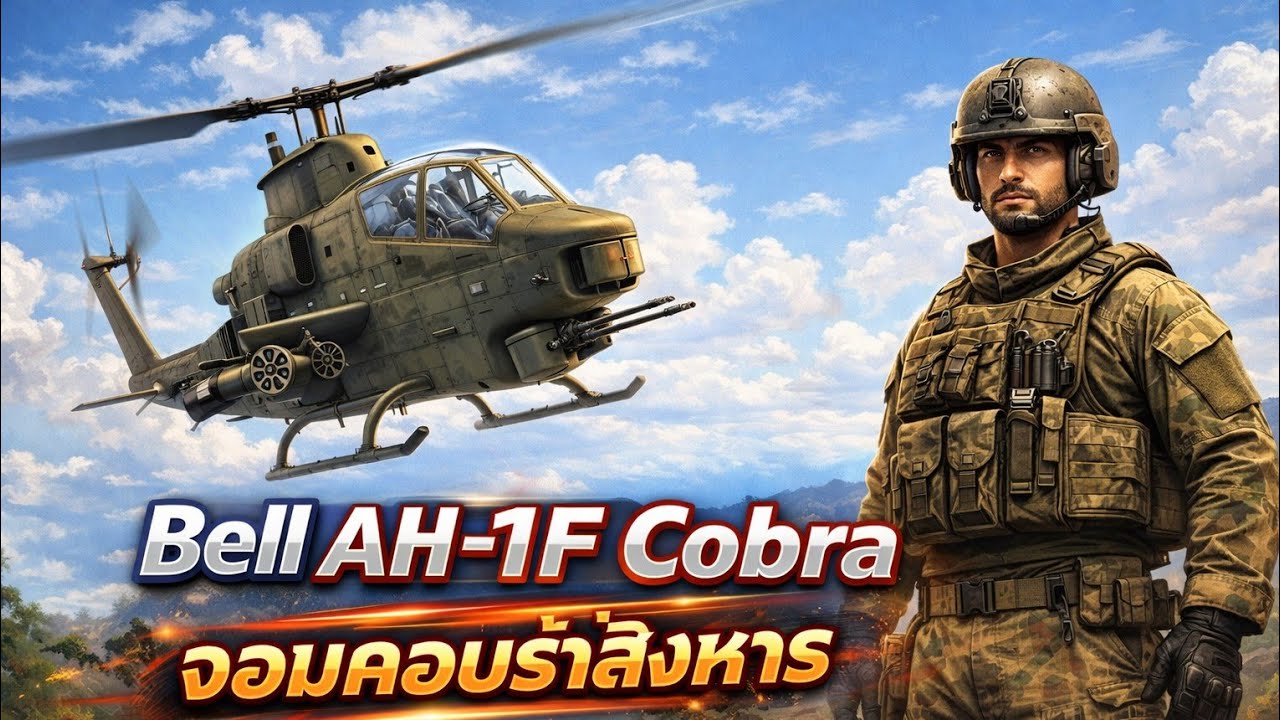 🚁🔥 Bell AH-1F Cobra! เฮลิคอปเตอร์พิฆาตที่ทำให้สนามรบลุกเป็นไฟ | อาวุธโหดแห่งสงครามจริง🇹🇭