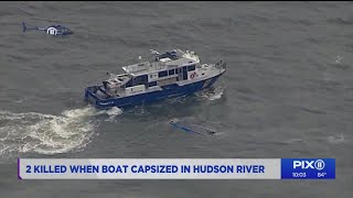 2 dead after boat capsizes in Hudson River